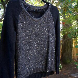 rag & bone wool, color block sequin sweater